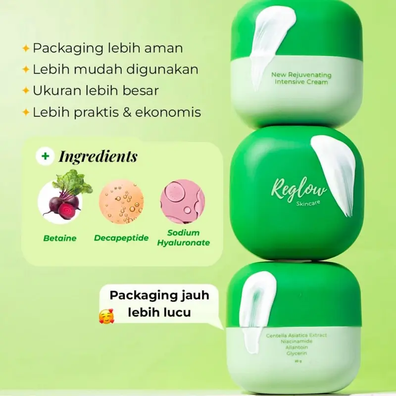 Reglow Rejuvenating Intensive Cream Siang Malam by dr.Shindy Putri 15 g Perawatan Berjerawat Melembutkan Mencerahkan Wajah Kusam Berminyak Pencerah Aging Hitam 6