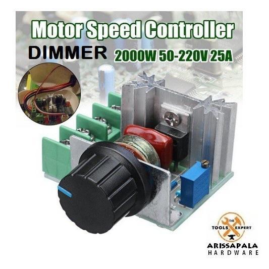 Dimer Dimmer Ac 220V 2000W Pengatur Kecepatan Putaran Gerinda Bor dll 0