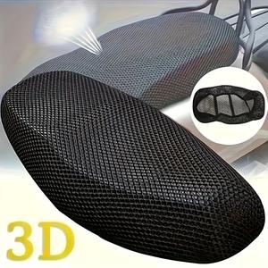 Funda de asiento para motocicleta con malla 3D, protector de asiento antideslizante y transpirable, funda universal resistente al sol y al calor para la mayoría de motocicletas, scooters y motos pequeñas — mantiene el asiento fresco y seco en verano