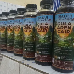 GULA AREN CAIR ASLI MURNI ORIGINAL 1 liter 1000 ml 500 ml 250 ml 100 ml tanpa pemanis tambahan. Sirup Minuman