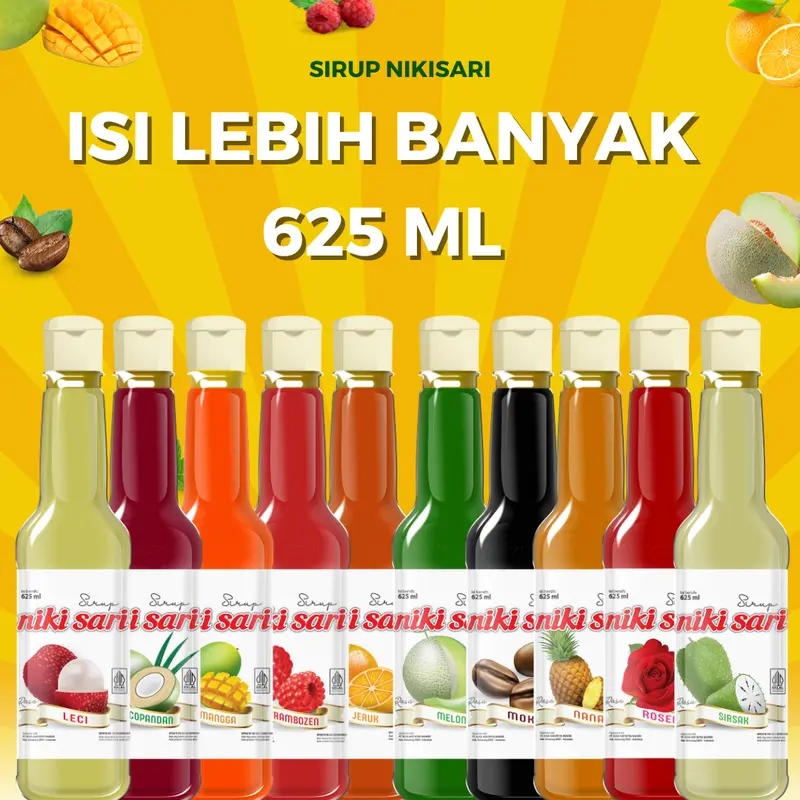 Sirup Nikisari isi 625 ml Botol Plastik PET 4