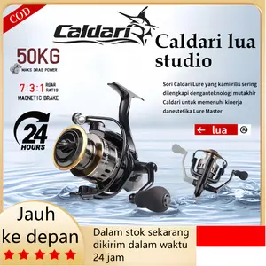 【Hot Promo】2024 New Caldari HE Series 500-7000 Reel Pancing Full Besi Original Bahan Metal 12 Bearing Reel Spinning Max Drag 30kg 5.2 :1 Gear Ratio Fishing Reel.Ril Pancing Dirancang Di jepang Metal Roda murah dan kuat Alat Umpan