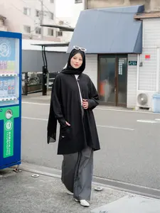 Hijacket Sylvania New Series - Outer Kiyowo Wanita KEKINIAN Hoodie Syar'i nyaman dan anti gerah Panjang Jaket