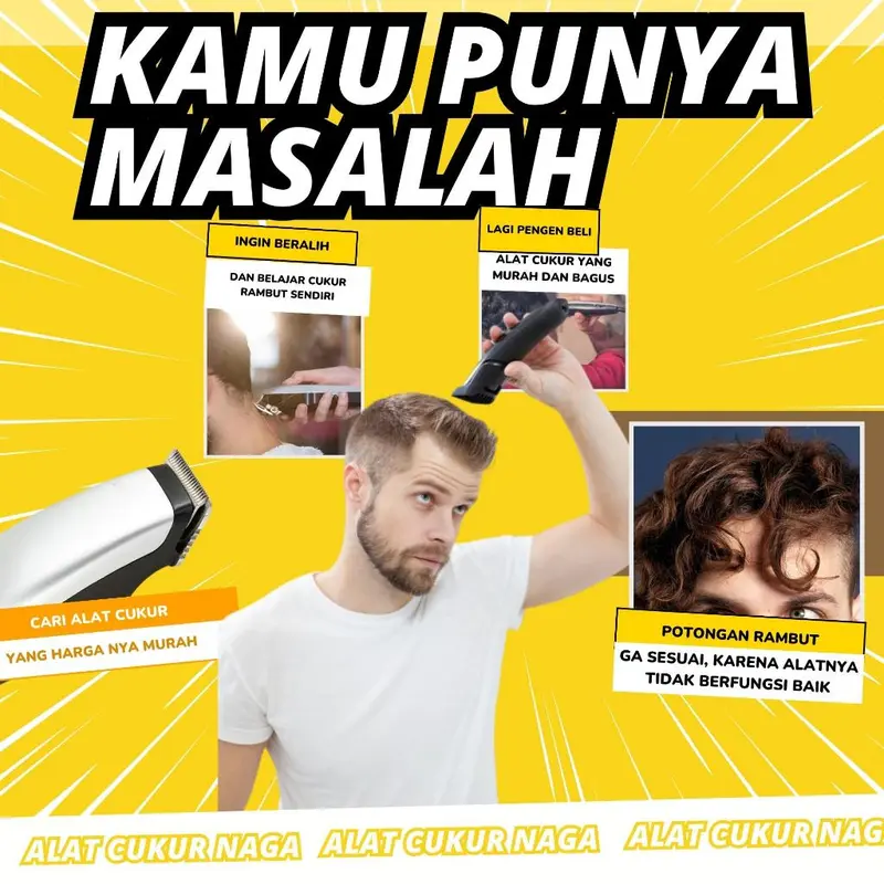 New alat mesin cukur potong rambut bulu kumis dan jenggot listrik Vintage T9 dragon hair clipper trimmer naga shaver elektrik 0mm cukuran pencukur rambut baterai cas tanpa kabel portable Promo 1