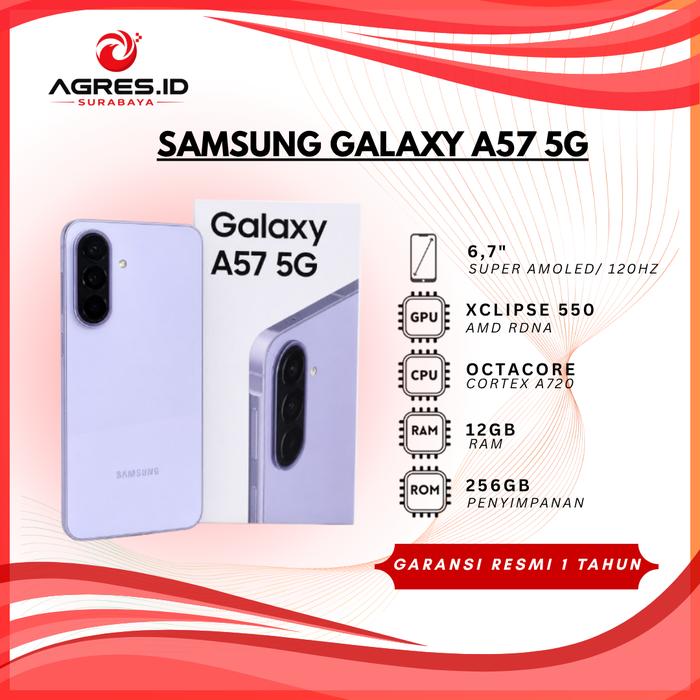 Gambar SAMSUNG GALAXY A57 5G 12GB 256GB GRAY / ICY BLUE / NAVY / LYLAC - BERGARANSI RESMI BNOB - 12/256, GRAY dari Agres ID Surabaya Kota Surabaya Tokopedia