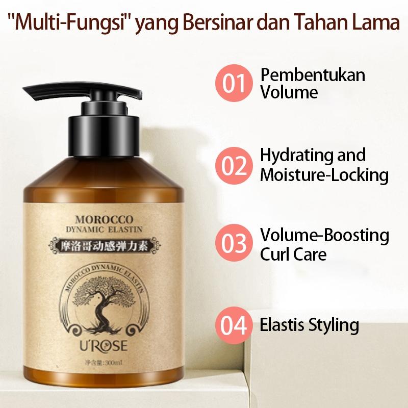 Rambut Keriting Elastin300ml cury hair cream Melembabkan Tidak lengket Kurangi rambut kusut 6