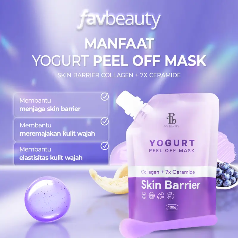 FAV Beauty Yogurt Skin Barrier Peel Off Mask Collagen + 7x Ceramide 2