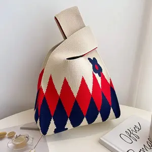Tote bag rajut korean style Knit knot bag kekinian Tas wanita mini fashion premiumB