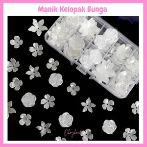 ￼30 gram Manik cangkang kelopak bahan mutiara / Kelopak bunga bahan kerajinan