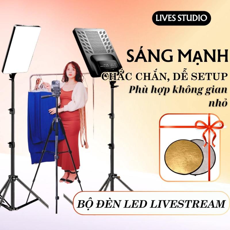 Đèn livestream led bảng ánh sáng mạnh - trợ sáng chụp ảnh sản phẩm, livestream…