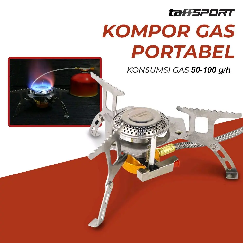 TaffSPORT Kompor Gas Portable Lipat Ultralight Camping Stove Outdoor