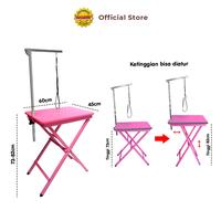 Gambar Meja Grooming Lipat Ukuran 60x45x73cm (Plastic Top) | Meja Grooming Anjing Kucing | Meja Kecil Portable dari Octagon Pet Indonesia Kota Surabaya 3 Tokopedia