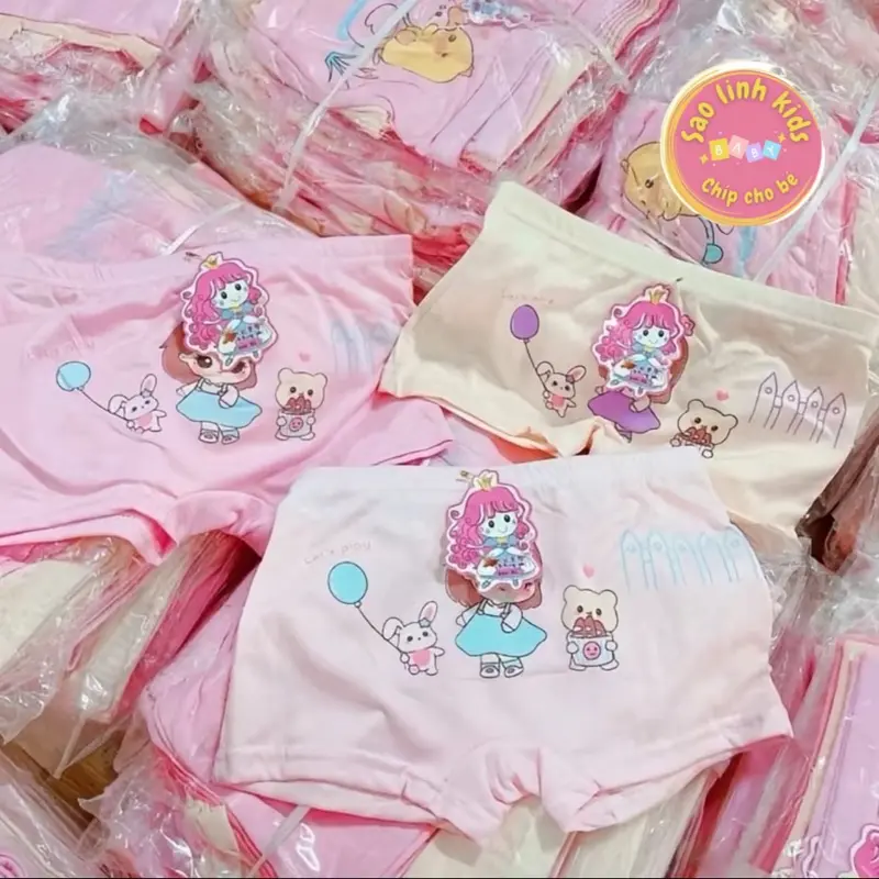 [SL 01 HOT] Sét 10 quần chíp đùi thun cotton co giãn cho bé gái [6-33kg]-kèm quà tặng ngẫu nhiên cho bé