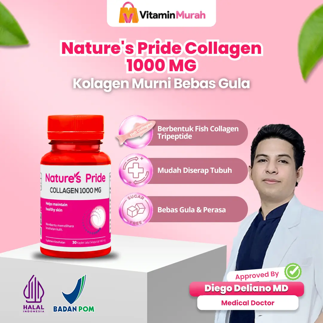 NATURE'S PRIDE COLLAGEN 1000mg ISI 30 KAPLET SALUT SELAPUT - SUPLEMEN KESEHATAN