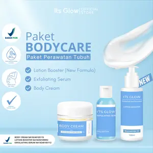 ITS GLOW PAKET BODYCARE - Lotion Booster, Body Cream, Exfoliating Serum Mencerahkan & Ratakan Warna Kulit BPOM