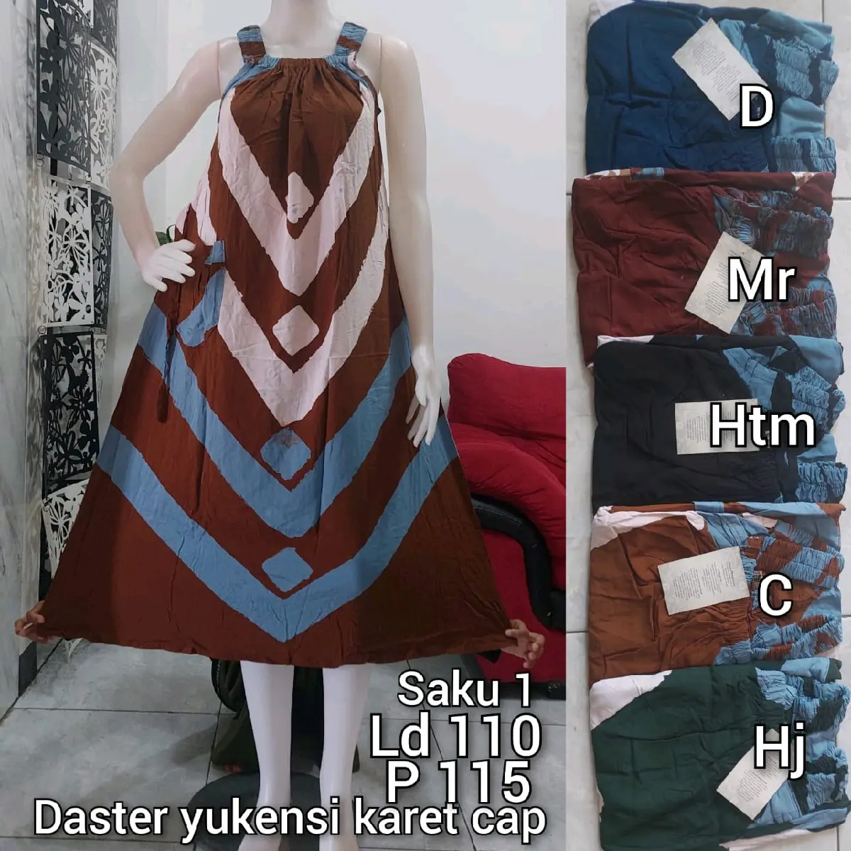 DASTER YUKENSI BATIK CAP PREMIUM//DASTER Nyaman di pakai//DASTER BATIK LAJU
