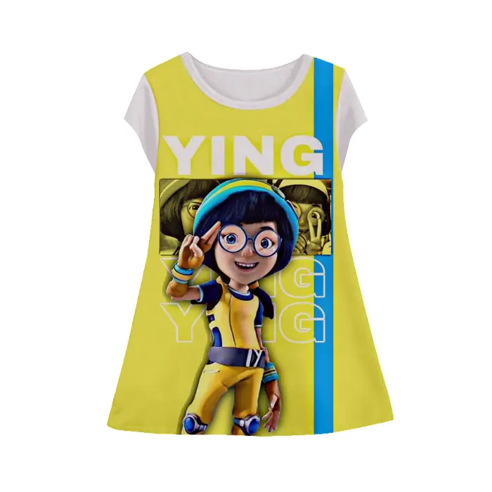 Dress Anak Ying Boboiboy Boboboy Tunik-YayaBoboboy-1-designWD - Gudang Dress 3D