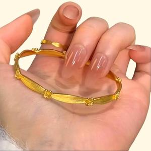 Vòng tay bốn cánh clover vàng tinh tế - trangsuc dai cat-Không dễ phai màu - Phù hợp mọi dịp