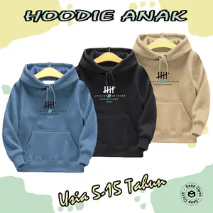 Sweater Hoodie Anak Laki Laki Usia 5-15 Tahun Bahan Flecee Warna Denim Hitam Coksu Maroon Navy Mint Taro