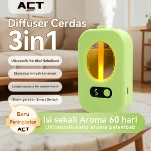 ACT Humidifier Diffuser Aromaterapi Mini LED Lampu Malam 6 Mode Spray Otomatis Pewangi Ruangan