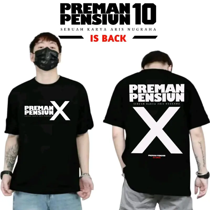 Kaos Preman Pensiun Terbaru | Kaos Distro Pria | Kaos Pria Preman Pensiun | Kaos Distro Kece Keren Katun Combed |  Baju Atasan Dewasa Oblong Pendek Lembut Nyaman Tshirt Cowok 0