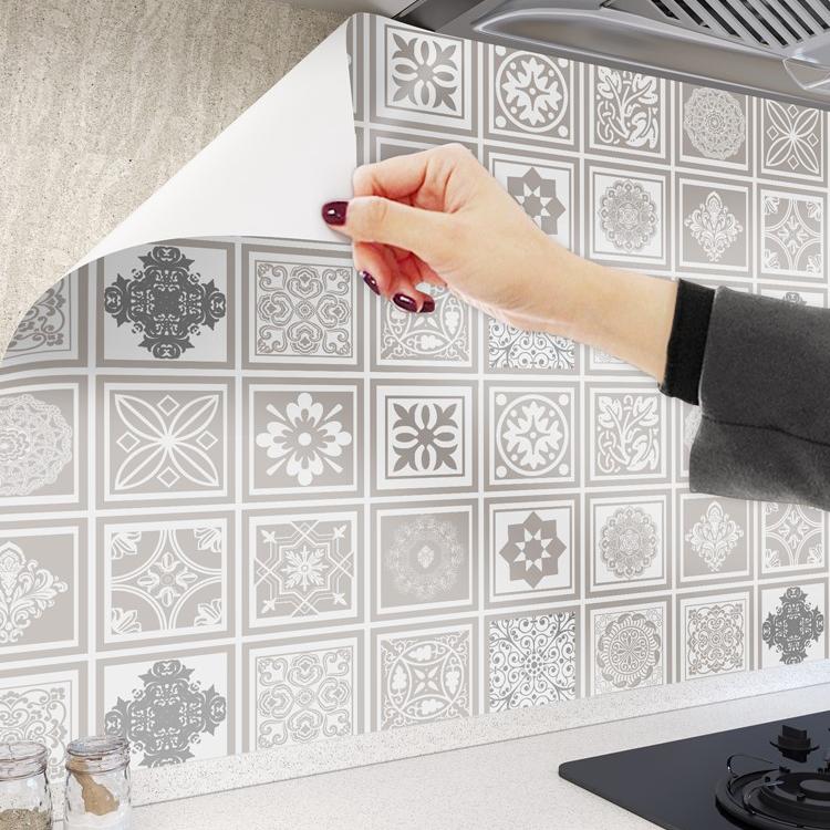100cm, kitchen Wall Sticker Oilproof Heat-resistant Tile Decor ...