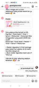 Product Review of [BPOM] Glad2Glow 2pcs bundle Skincare 2in1 Paket - Moisturizer+Serum Glowing Anti-acne Dark spot Barrier Bright Blueberry Ceramide Centella Berjerawat Memudarkan Mencerahkan Pencerah Wajah Arbutin Acid Extract Niacinamide Cooling Pelembab Melembutkan from ** M**😎 2