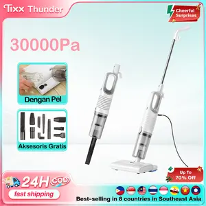 [COD]Tixx Vacuum & Mop 2 in 1 3 Mode Pembersihan (Sedot + Pel Sedot Saja Pel Saja) Daya Sedot 30000PA 400W Super Kuat Ringan 1.4kg Kapasitas Debu 1.2L Tangki Air 200ml Kabel 5m Low Noise Aksesoris Lengkap ORIGINAL