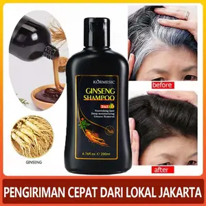 Shampo Penghilang Uban Rambut Black Hair Shampoo Uban Menjadi Hitam Permanen Sampo Penghilang Uban Shampoo Uban Menjadi Hitam Black Herbal Natural Polygonum Multiflorum Hair Blackening 200ml