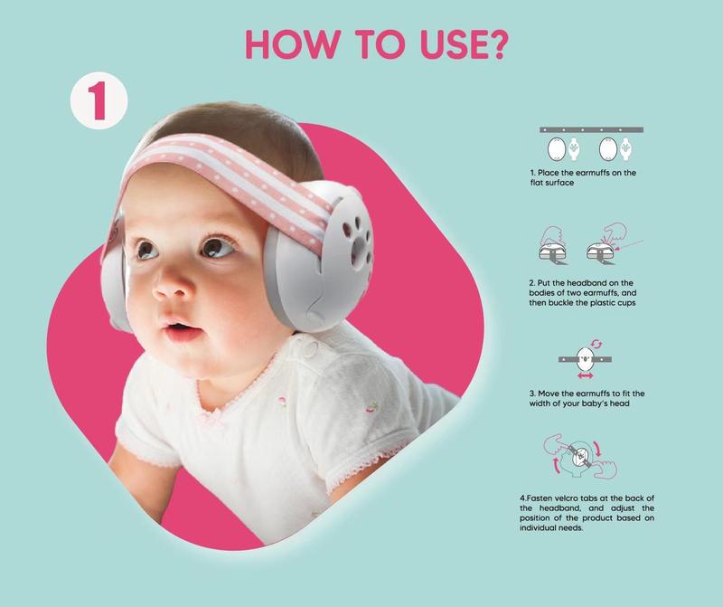 Product Introduction of [MOTTSS] VERSION 2 UP MUFFY BABY HEARING PROTECTION EARMUFFS EAR MUFF FOR TRAVEL TODDLERS AIRPLANE EVENTS CARS 3