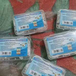 SL-[1 Pack Isi 50 pcs] Dental Floss Benang Tusuk Gigi Pembersih Sela gigi Mulut Macromolecul Carea