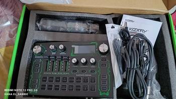 Product Review of koorfly-KF01 sound card ZX320 mic set Audio Bluetooth External Peralatan Bernyanyi atau siaran langsung dengan headphones dan microphone from H**҉ 3