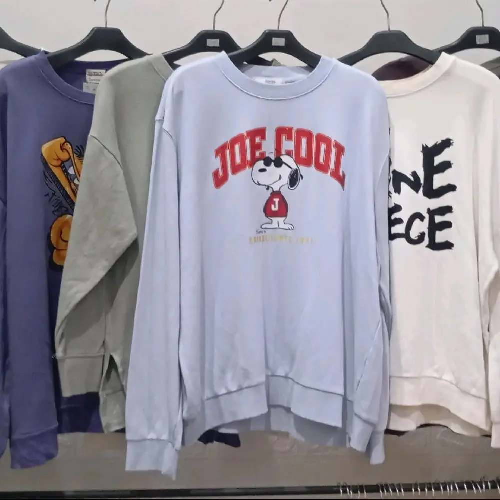 paket 100k 4 pcs kaos lengan panjang sablon karakter bahan tebal