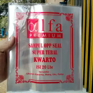 20 lembar sampul plastik TEBAL SD untuk buku 32,38,58,100lbr murah banget Paper