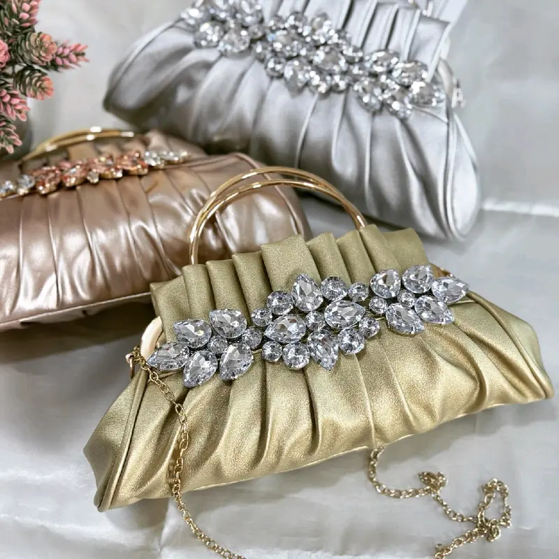 Tas Pesta AMINDA Embellished Crystal Clutch Bag Wanita 5