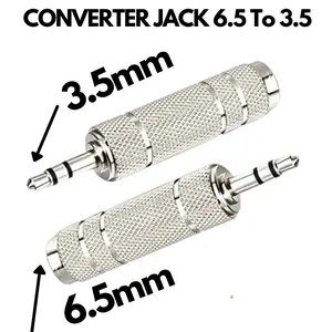 CONVERTER AUDIO JACK 6.5mm TO 3.5mm SAMBUNGAN KABEL MICROPHONE Cowo