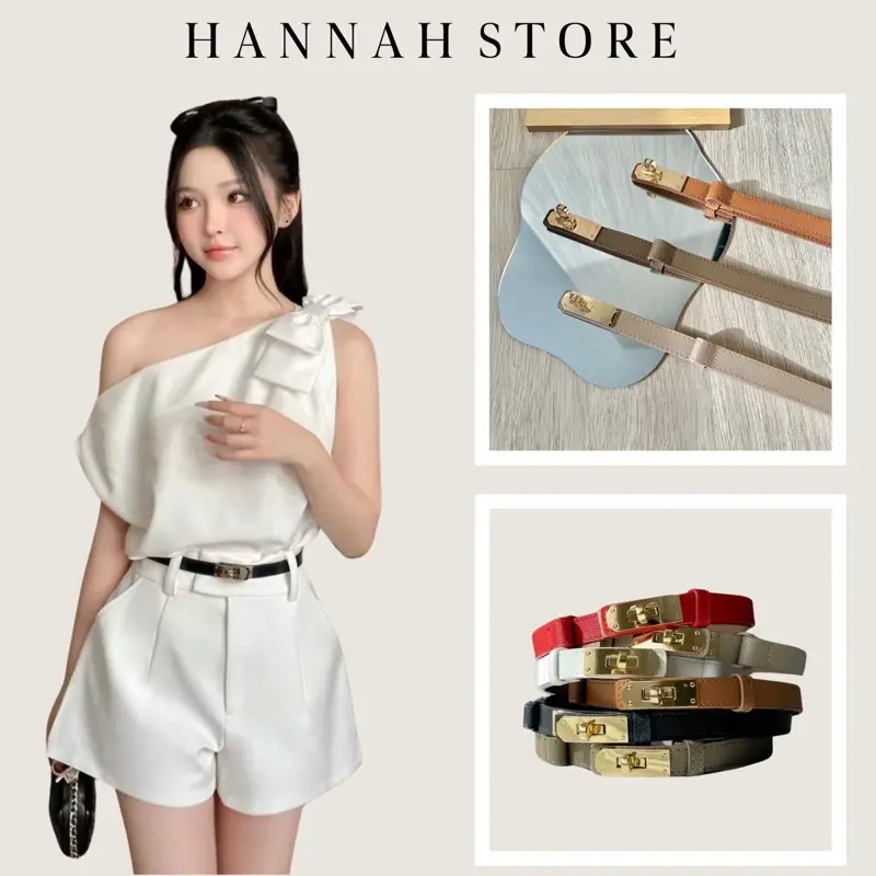 [ LOẠI I ] Thắt lưng đai váy da phiên bản mới bản nhỏ thời trang CC dễ phối đồ Women belt
