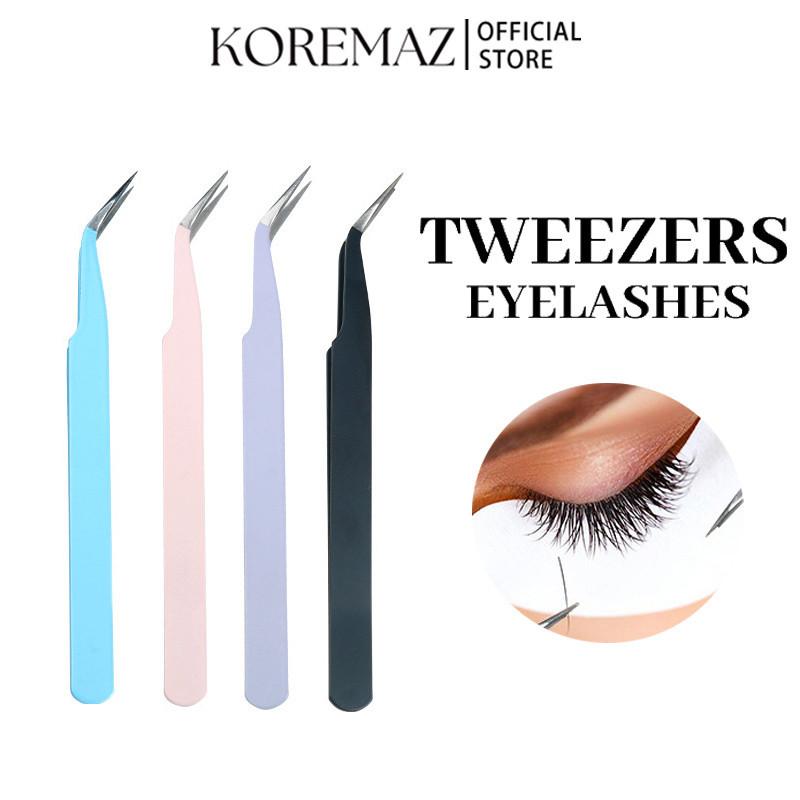 Nhíp Lông Mi, KOREMAZ, Chống Tĩnh Điện, Dụng Cụ Trang Điểm, Làm Bằng Thép Không Gỉ, 1 Cái Cosmetic Mỹ Phẩm Nữ Women