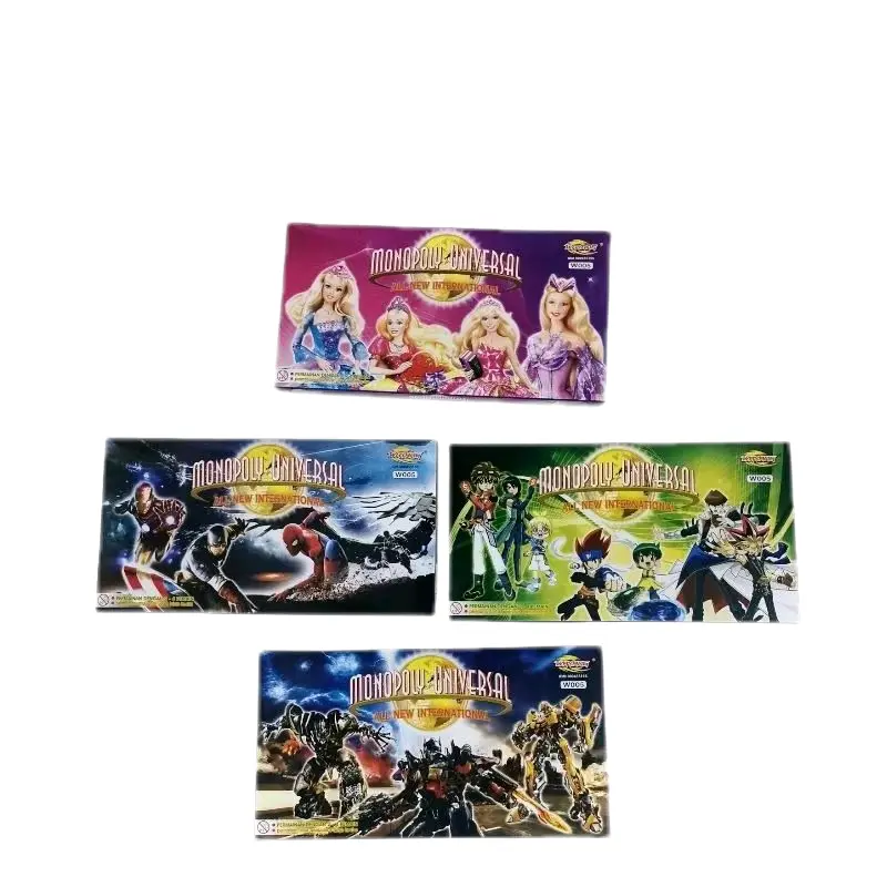 Monopoly Universal - Mainan Kartu Permainan Seri Barbie, Avengers, Naruto, dan Transformers untuk Anak-anak