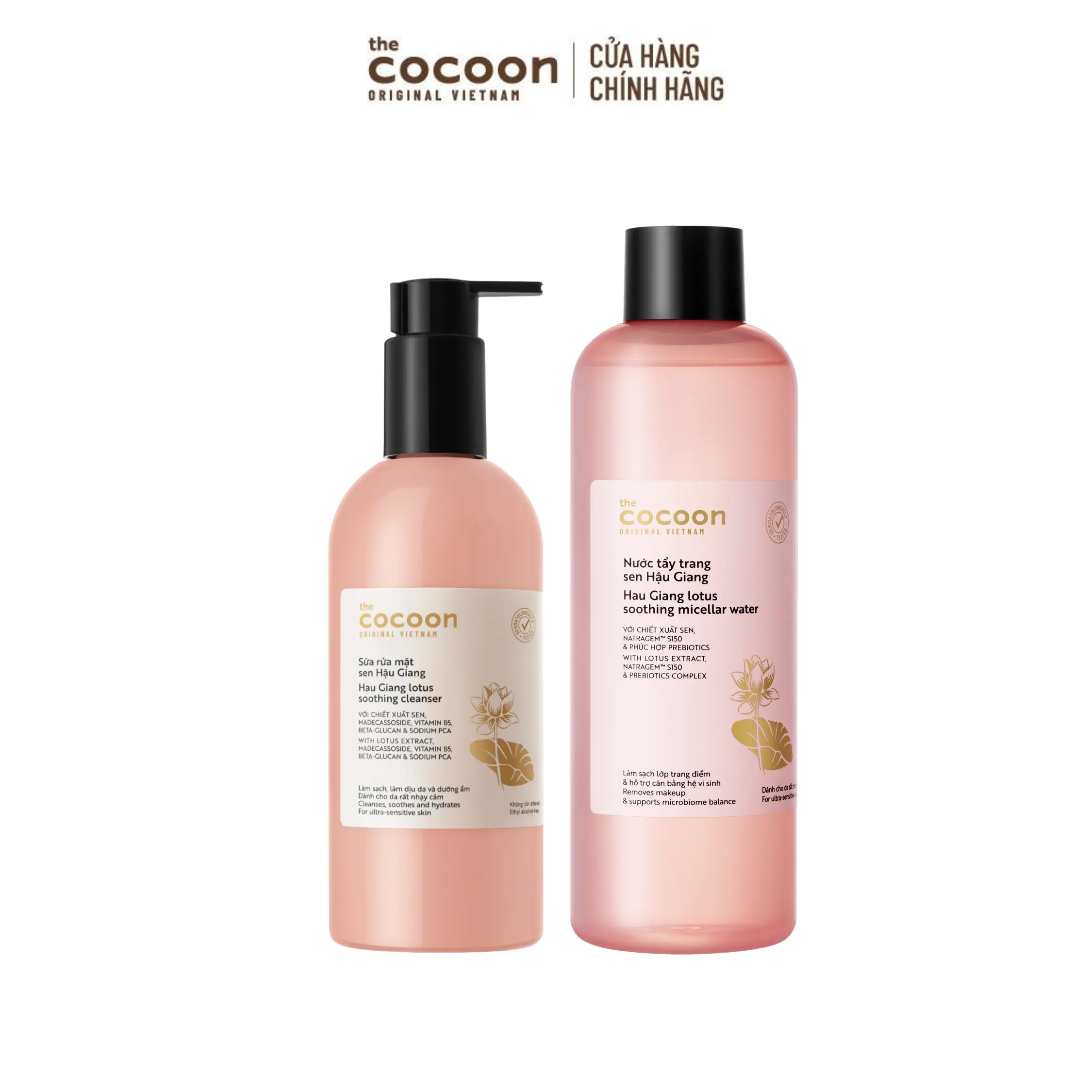 Ảnh đại diện COMBO 1 Bigsize Nước tẩy trang Sen Cocoon 500ml + 1 Bigsize Sữa rửa mặt Sen Hậu Giang 310ml