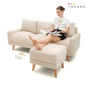 ￼Yohana Sofa Canesa L Sudut 3 Dudukan Dan Stool