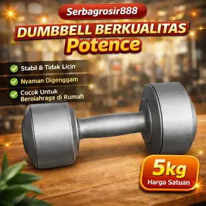 POTENCE BARBEL 5 KG / DUMBELL 5 KG / DUMBEL PLASTIK 5KG