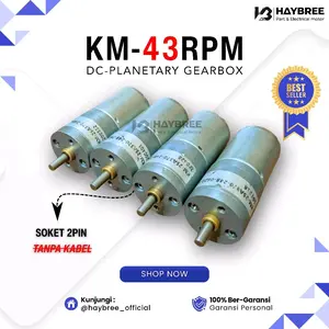Dinamo DC Motor Gearbox Planetary 12V 43Rpm Model KM-25A370 Dc Geared Motor cocok untuk segala jenis Mesin Mekanisme Kecil.