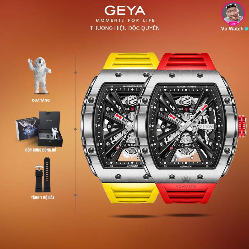  Đồng hồ cơ nam GEYA G08253  8688 | Tặng 1 bộ dây hộp đựng 1 mô hình phi hành gia,1 lần thay kính miễn phí 