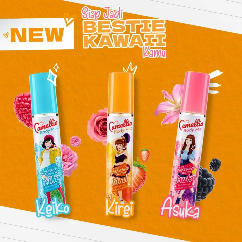 Camellia Body Mist Japanese 100ml Kirei, Asuka, Keiko Wangi Original ALL VARIAN