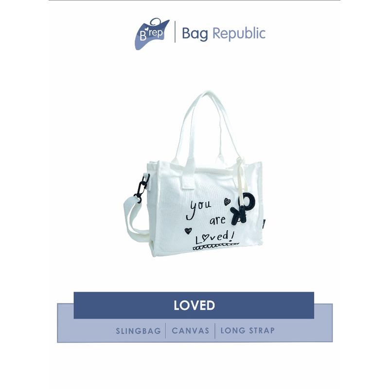 BAG REPUBLIC Printed Canvas Totebag Medium With Zipper - Tas Belanja Dengan Resleting - NTT0114 1