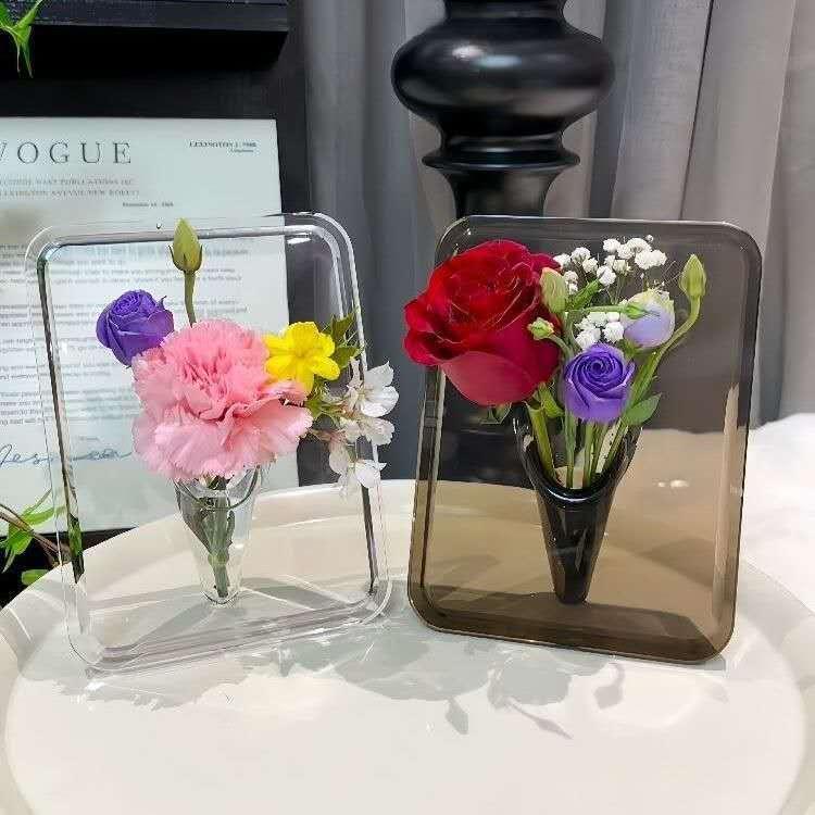 Lọ Hoa Nghệ Thuật Phong Cách Trung Hoa - Khung ảnh Pha Lê Tinh Tế Trang Trí Phòng Ngủ Bàn ăn Kèm Hoa Giả Cao Cấp Có thể cắm hoa thật