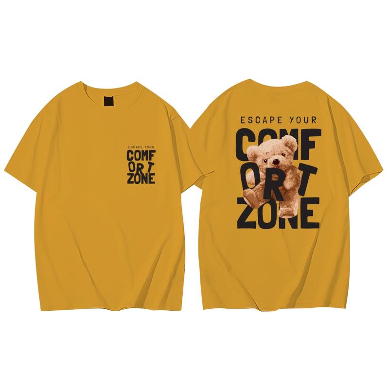 Kaos Oversize Wanita Bear ComfortZone Distro Katun Sablon DTP M/L/XL - Cewek, Lembut, Polos, Pendek, Panjang, Baju, Tshirt, Atasan, Combed, Soft 5