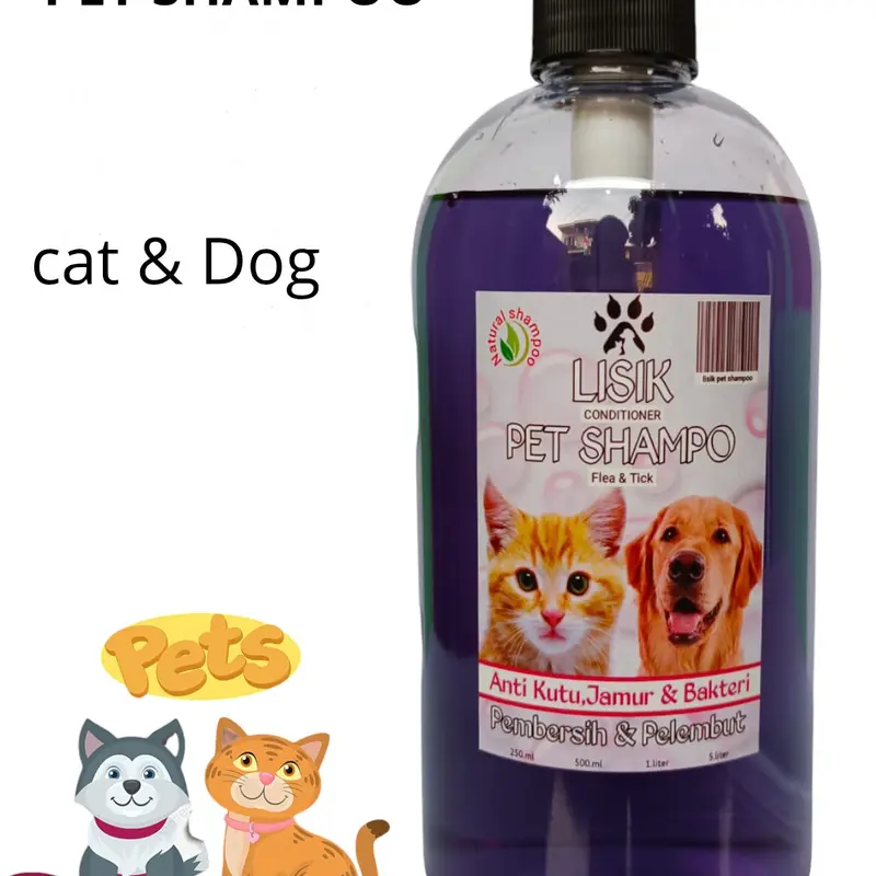 SHAMPOO ANJING/KUCING ANTI KUTU & JAMUR 1L PUMP shampo rontok dan bulu lebat 0