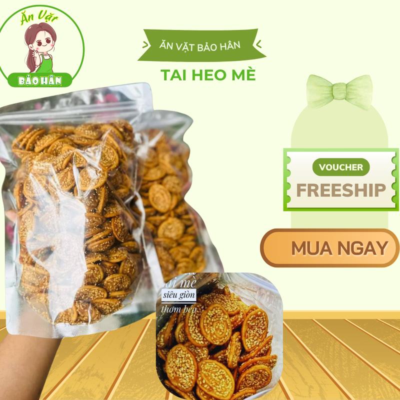  Bánh Tai Heo Mè Vị Ngọt Nhẹ Túi 500gram Ăn Vặt Food Snack 
